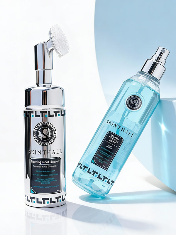 Kit Skinthall Dupla Limpeza Facial com Sabonete Espumante e Água Micelar